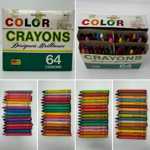 Kmart 64 Crayones de Colores Brillo de Diseñador No Tóxico De Colección Colores Populares Escuela - Imagen 1 de 24