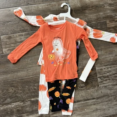 Nuevo Conjunto de 4 Pijamas de Algodón HALLOWEEN Carter's Bebé Niñas Talla 18 Meses Foto 1 de 4