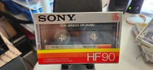 Sealed Vintage Sony HF 90 Minute Normal Bias Blank Audio Cassette Tape - Bild 1 von 6