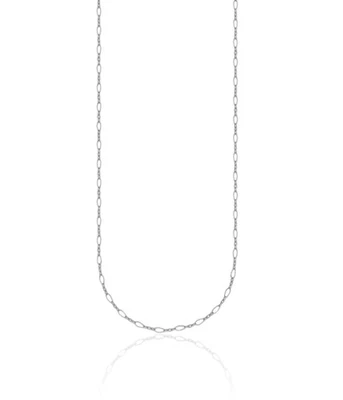Platinum 2.4mm Oval Cable Rolo Link Chain Necklace - Image 1 of 4