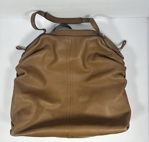 Banana Republic Bag Tote Purse Light Brown Leather Boho - Picture 1 of 8