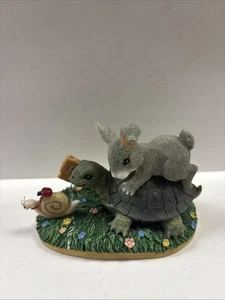 CHARMING TAILS "Steady Wins the Race" Limited Edition 89/716 Bunny/Turtle Neu - Bild 1 von 3
