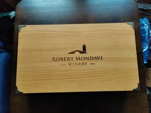 Robert Mondavi 6-Bottle Empty Wooden Wine Crate, Free Shipping! - Picture 1 of 12