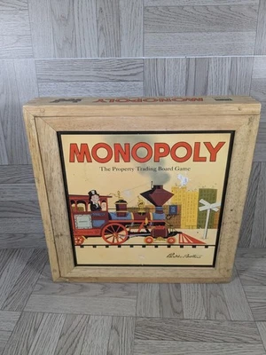 Monopoly Nostalgic Wooden Box Edition 2003 UK Properties NEW Factory Sealed - Image 1 of 4