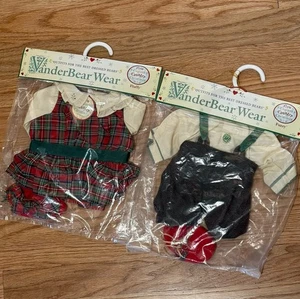 VanderBear Ware Fluffy & Fuzzy New England Country Christmas - 2 New Outfits - Picture 1 of 3