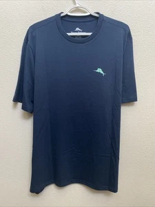 NEW Tommy Bahama Men's L Navy "Tequila Lime And Good Times" Short Sleeve NWT $49 - Picture 1 of 9
