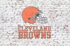 Cleveland Browns on Brick Wall Football Art Print NFL POSTER 24" x 36" 60x90cm