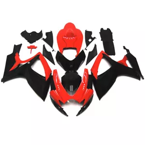 Red Black Fairings fit for Suzuki GSXR600 GSXR750 2006 2007 Injection Bodywork - Picture 1 of 9