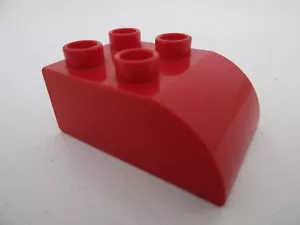 LEGO DUPLO 2302 - x1 Brique incurvée Brick 2x3 curved - Red Rouge - Picture 1 of 1