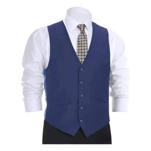 Hombres Renoir Traje Chaleco Cuello en V Ajustable Talla 5 Botones 201-20 Real - Imagen 1 de 16