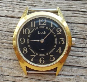 Vintage Mens watch Luch Belarus (USSR) Black Dial - Picture 1 of 16