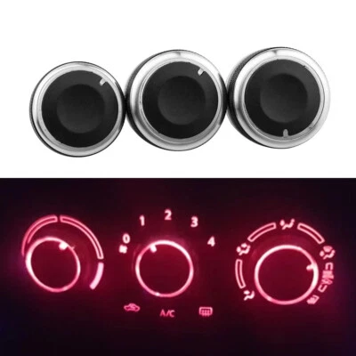 Panel Turning Switch Knob Buttons For Mazda 6 06-15 3Pcs Heater A/C Control Knob - Image 1 of 4