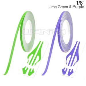 1/8" 3mm Lime Green & Purple Pinstriping Pin Stripe DIY Vinyl Decal Sticker 32ft - Picture 1 of 10