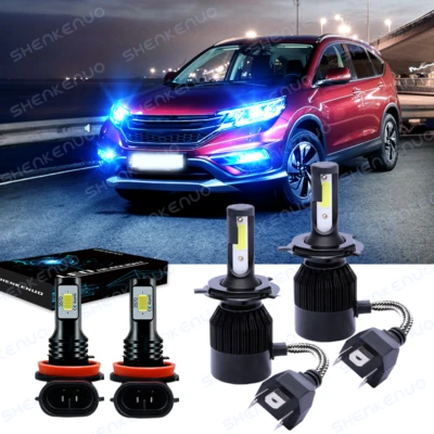 Faróis de neblina LED lâmpadas de feixe alto e baixo 8000K para Honda CRV CR-V 2007-2014 - Imagem 1 de 4