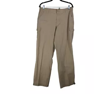 Cabelas Cargo Hiking Pants Beige Womens Size 10 32x31 Cotton Tencel Blend - Picture 1 of 11