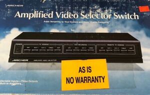 Radio Shack Amplified Video Selector Switch 15-2100 Won’t Switch Properly