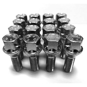 16 x 12x1.50 28mm Long Bolts 17mm Hex Alloy Wheel Lug Bolts Silver - Picture 1 of 1