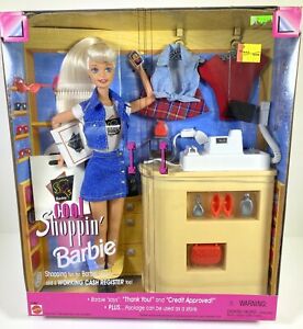 NIB BARBIE DOLL 1997 COOL SHOPPING AND WORKING CASH REGISTER 17487