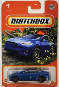 2022 Matchbox Tesla Model X 53/100 Deep Blue Metallic Elon Musk - Picture 1 of 5