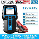 Produktbild - TOPDON BT200 12/24V Auto Batterietester KFZ OBD2 Diagnosegerät Batterietestgerät