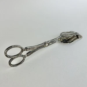 Vintage Silver Plated Pastry Dessert Serving Tongs - E.P. Zinc Italy Landes? - Picture 1 of 11