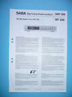 Service Manual For Saba Mt 350, Original