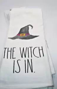 NEW Rae Dunn HOCUS POCUS WITCH HAT Set Of 2 Kitchen Towels 16”x26” Cauldron - Picture 1 of 4