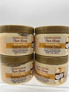 (4) Creme of Nature Pure Honey Moisture Whip Twisting Curl Hair Condition 11.5oz - Picture 1 of 5