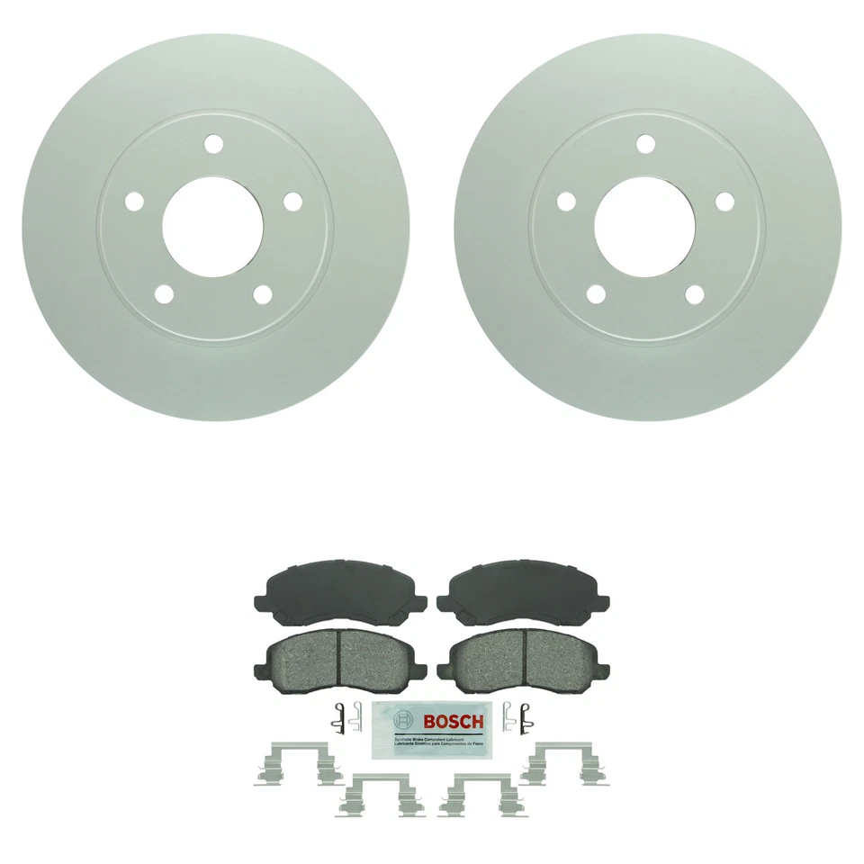 Kit de pastilhas de freio a disco Bosch dianteiro 276mm rotores cerâmica azul para Sebring Eclipse FWD - Imagem 1 de 1