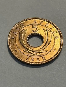 1952 East Africa 5 Cents/BU #20072 - Picture 1 of 2
