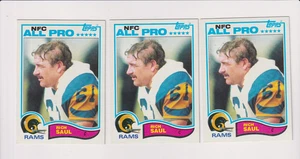 ERROR MAL TRASERO 1982 Topps - Front Rich Saul, Back Everson Walls 3 copias - Imagen 1 de 2