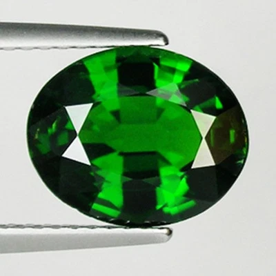2.84 ct EXCELLENT RARE CHROME GREEN  NATURAL CHROME DIOPSIDE Oval  1892 9052 MJB - Image 1 of 2