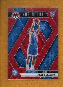 Jared McCain 2024-25 Panini Mosaic Rookie International Red Prizm RC #263 /75 - Picture 1 of 2
