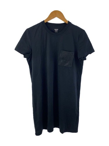 HERMÈS Abito HERMES Altro Ricamato Tasca Manica Corta 40 Cotone Nero 4E4515DA