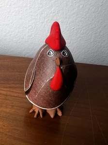 ROCK ART Pollo Gallina Artista Realizzato Firmato Qvist ROCK HEN - Foto 1 di 7