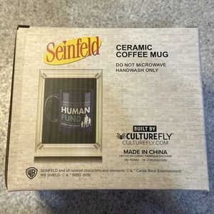 NIB Seinfeld The Human Fund Ceramic Coffee Mug Cup 2020 CultureFly Exclusive - Picture 1 of 4