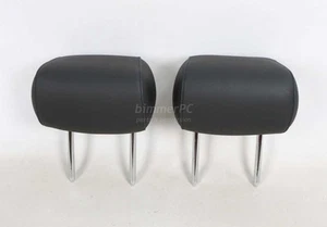 BMW E92 3-Series Rear Seat Headrests Black Leather Set Left Right 2007-2010 OEM - Imagen 1 de 6