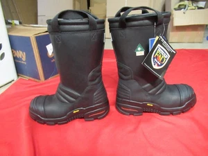 N.O.S 11/2021 Fire Dex Firefighter Boots Men 8 M Structural Leather FIRE FDXLM80 - Picture 1 of 8