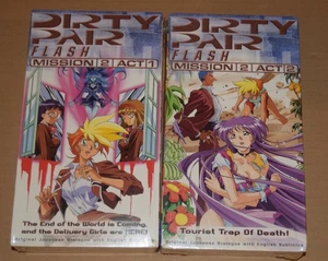 Dirty Pair Flash Mission 2: Act 1 And 2 Anime VHS 1998 Lot 2 videos NEW PROMOs - Picture 1 of 10