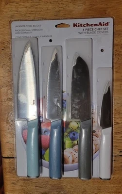 Kitchen Aid Juego de chef de 4 piezas con cubiertas de cuchillas KE4PCSKOHMJ Foto 1 de 2