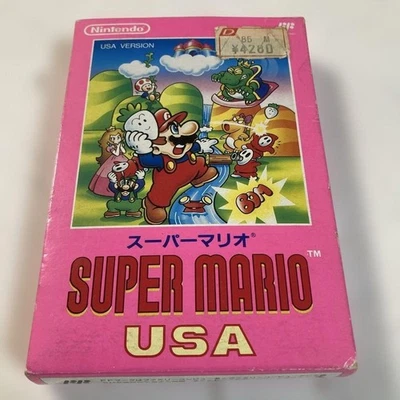 Nintendo FC Super Mario USA Famicom Soft Cartridge NES Game English Box - Image 1 of 4