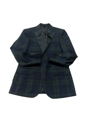 J Crew Ludlow Dinner Jacket 38S Green Tartan Plaid Wool Tuxedo Blazer Smoking - Image 1 of 4
