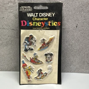VTG DISNEY MICKEY Goofy Pluto Donald PUFFY STICKERS DISNEYSTICS 3D Space Theme - Picture 1 of 10