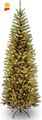 National Tree Company 6,5 pies abeto Douglas preiluminado barrido 6 pies 6 pulgadas, verde  Foto 1 de 4