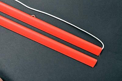 Red Poster Hanger Set (2 Strips) With Cord For 24 Inch Maxi-Poster - Can Be Cut • 4.83£