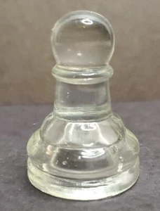 Pawn Clear Glass Chess Replacement Piece Only 1-5/8" Tall x 1-1/8" Wide 1 Count - Picture 1 of 4