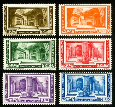 Vatican Stamps # 55-60 MNH VF Scott Value $200.00 Cover