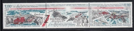 FRENCH SOUTHERN & ANTARCTIC TERRITORIES French Polar Expeditions MNH set - Image 1 of 1