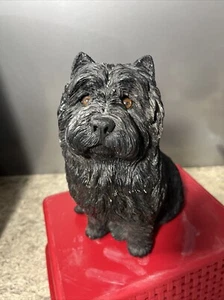 1989 SANDICAST 8” BLACK CAIRN TERRIER FIRMATO SANDRA BRUE 8x6” BELLO - Foto 1 di 6
