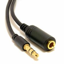 1m Slimline PRO Jack Headphone Extension Cable 3.5mm Plug to Stereo Jack Socket